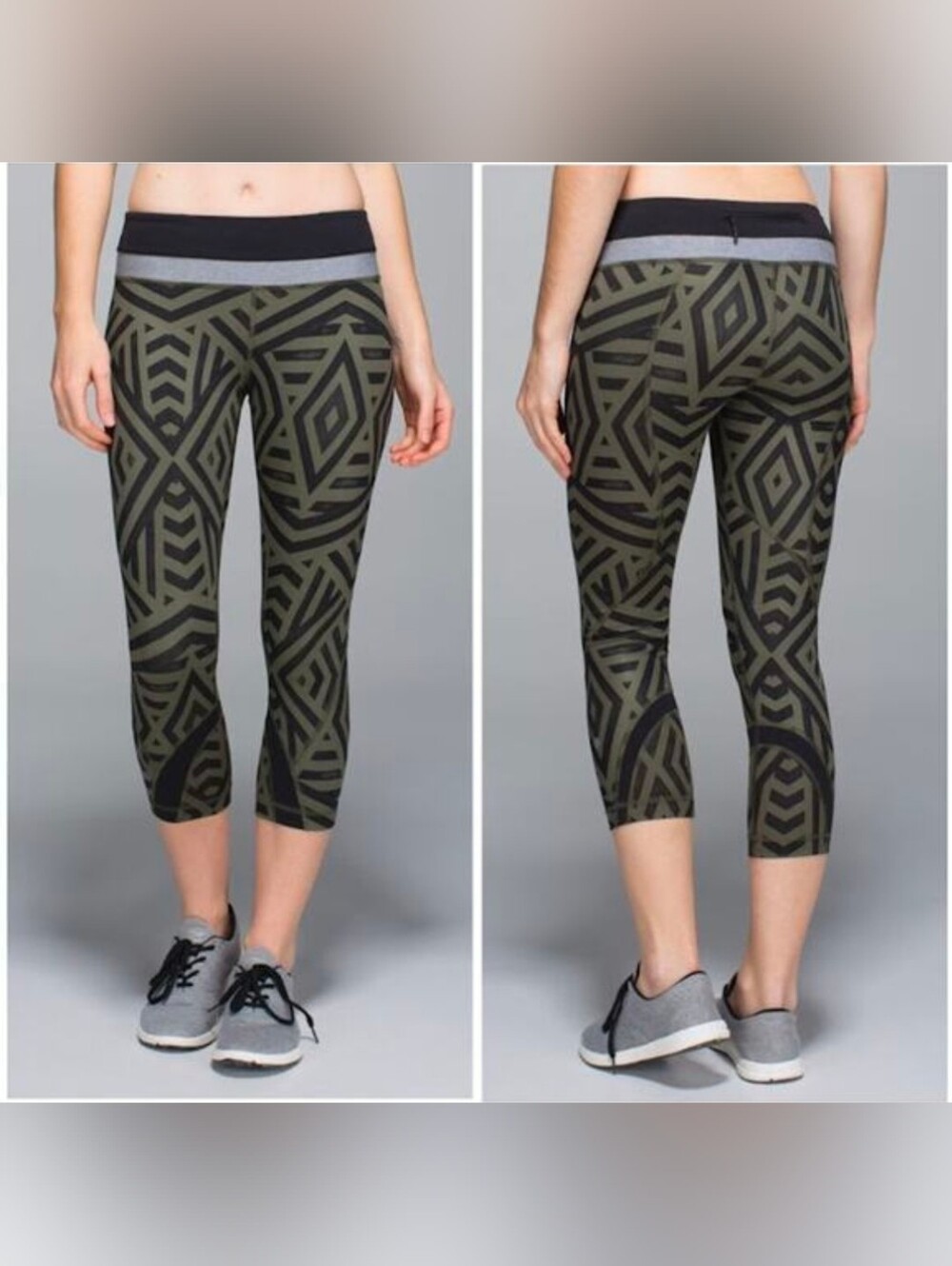 Lululemon Inspire Crop Chevron Shuffle Leggings 6